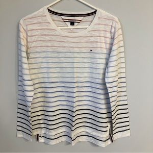 Tommy Hilfiger Lightweight Striped Crewneck Sweater Size Medium